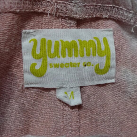Yummy Sweater Co. Jogger Pants Women's Medium Pink Tie Dye Elastic Waist Outdoor - Picture 2 of 11